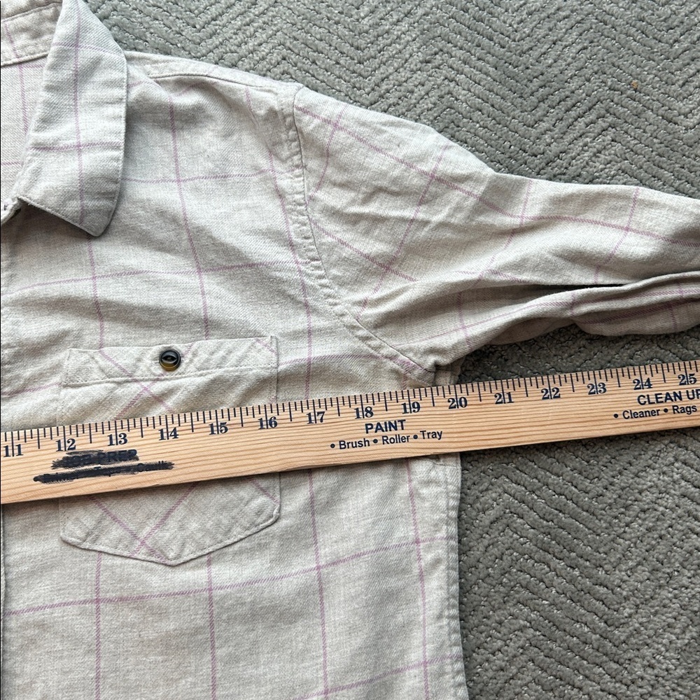 Patagonia Gray and Pink Organic Cotton Shirt Worn W's Heywood Flannel Shirt SZ 6 - Picture 7 of 10